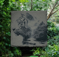 Laser‑Engraved Slate Coaster Set of Four – Tiger & Jungle Scene