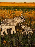 A Mama Elephant and Her Baby