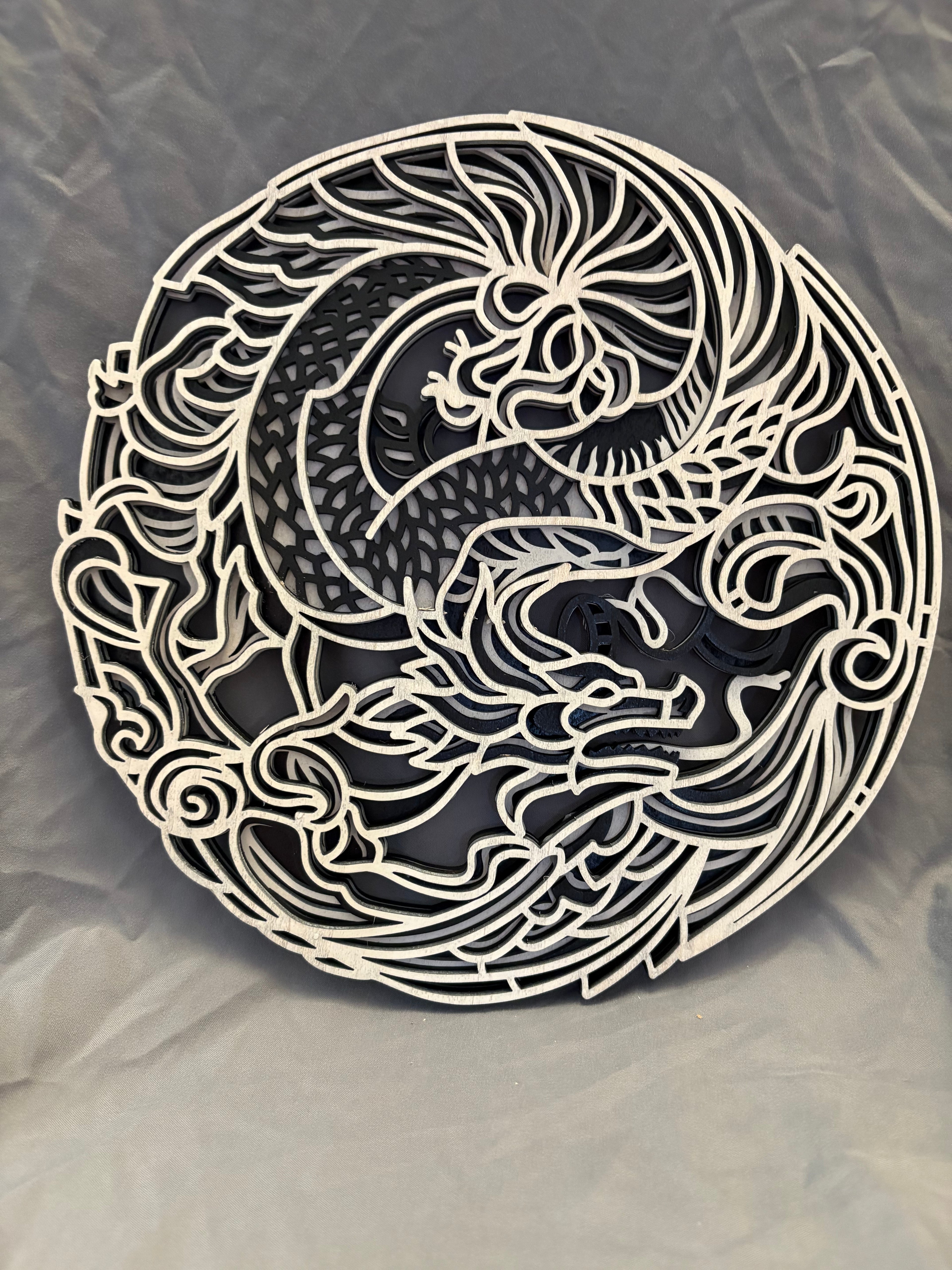 Black And White Dragon